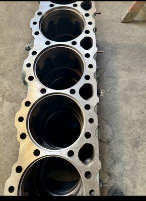 Cummins and 14 block cleaned resurfaced and counterbore