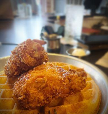 Chicken and waffles