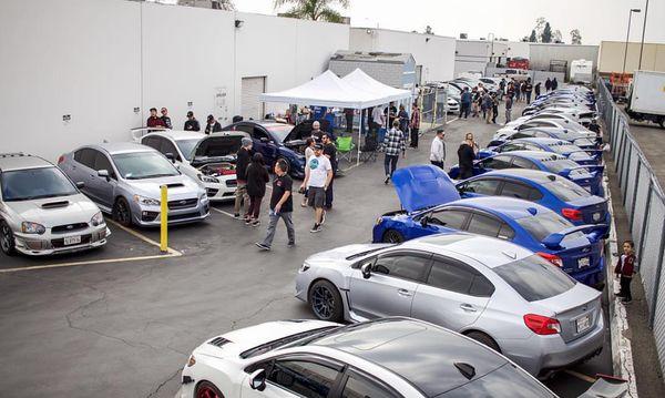 Team Subaru having a get together