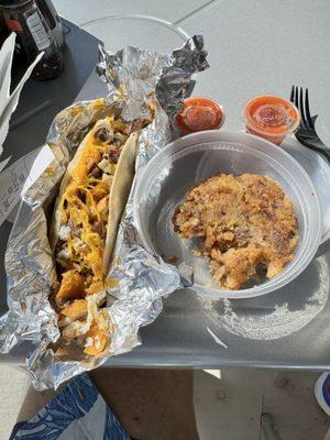 Breakfast taco & Baked Potato Hash