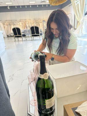 Celebrating saying YES to the dress! What a cute & accommodating dress shop! Highly recommend to anyone looking for their perfect dress