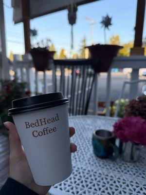 Hanging out at the coffee shop! Coloring books, card games, set of dice, oh my!