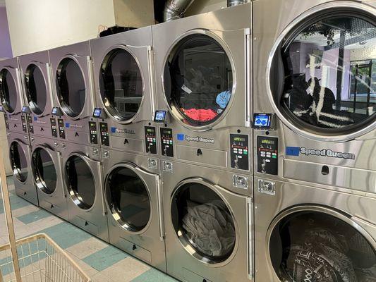 Bank of brand new dryers
