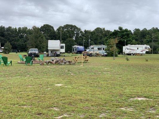 Spacious lots big rig friendly