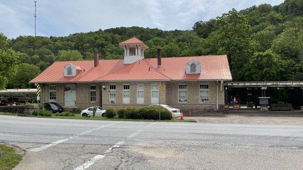 The depot. Once upon a time it was also the headquarters of Ozarka Water