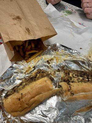 OG cheesesteak and fries