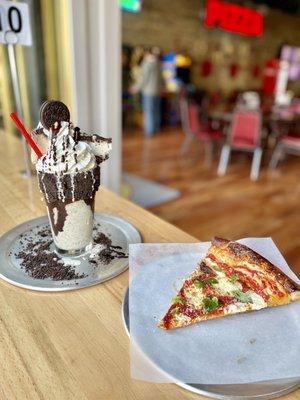 O-reo Speedwagon monster shake and slice of margherita