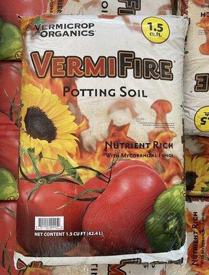 Vernicrop Organics VermiFire potting soil