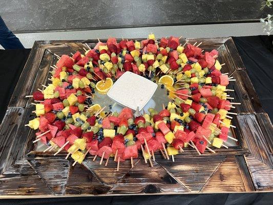 Fruit skewers for an event!