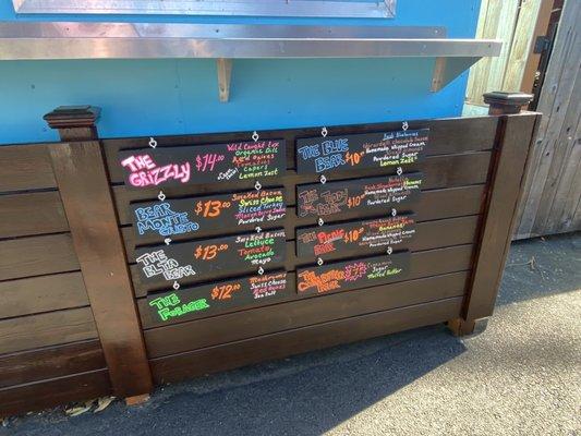 Menu - all crepes come with gluten free options.