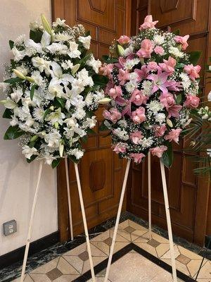 BA-0023 and The Duchess floral sprays