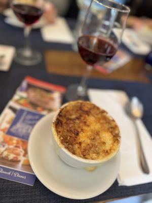 The Patisserie; French onion Soup & Pino