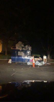 The second trash container when the main compactor was broken, for what seemed like forever unfortunately. Paid $15 a month for trash.