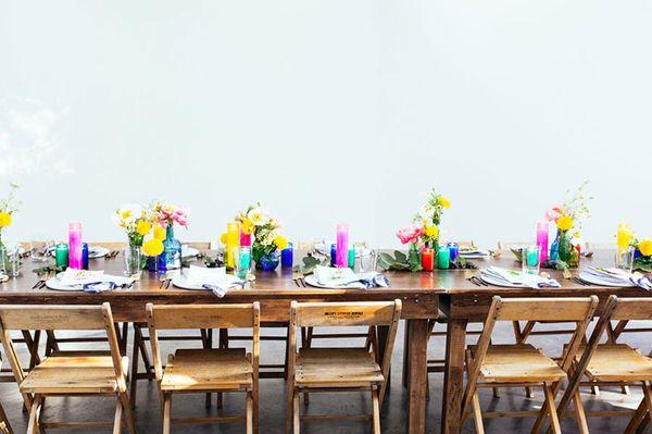 A thoughtful dining experience with The Elephant Table, feat. our Harvest Tables and Old Pal Chairs, shot by Chelsea Francis Photography.