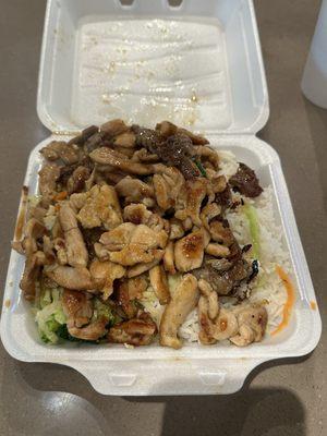 Beef and chicken teriyaki