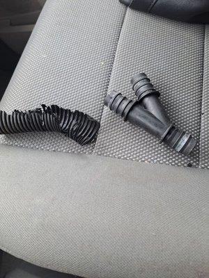 Cracked piece they let me drive off with.