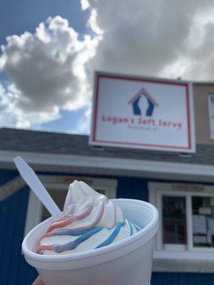 Cup of Blue Goo and Strawberry (an employee fav!)