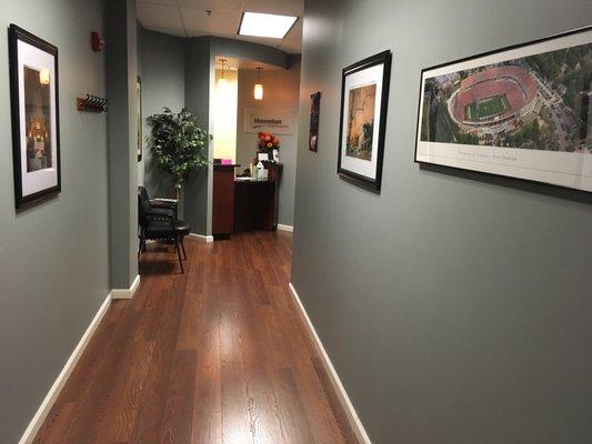 Hallway leading to reception area at our Manassas location.