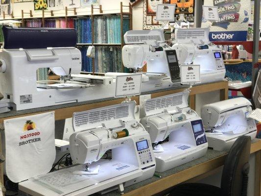 We sell Brother sewing machiens.