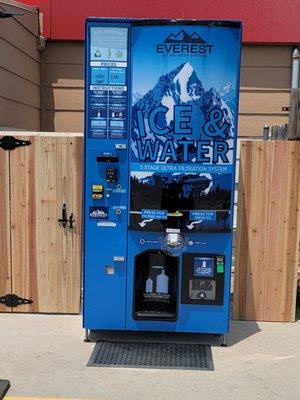 This is a photo of our Ice and Water Vending Machine