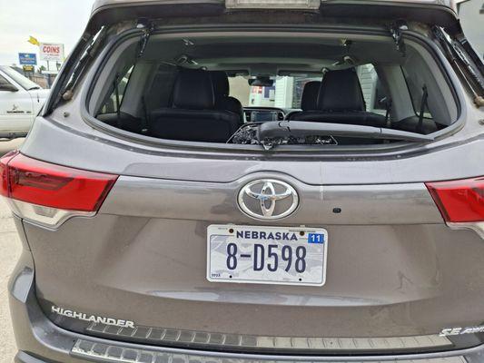 This is what the car looked like before being repaired.