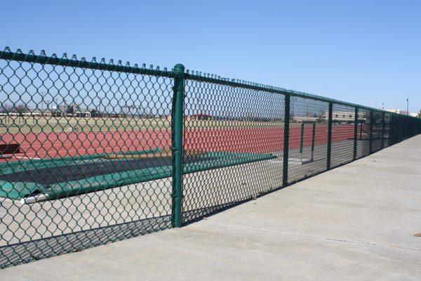green chain link fence