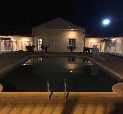 Swimming pool at night....