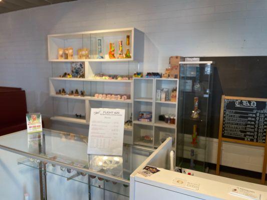 Bath bombs with CBD oil 100 mg each Cool Bogs and ash trays a chill sea moss blunt wraps Come smoke at Flight 420 on the patio