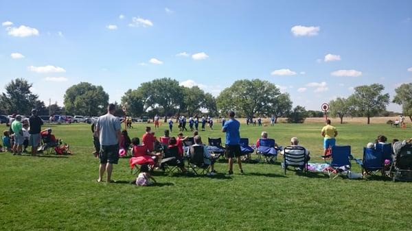 Two different football/soccer fields