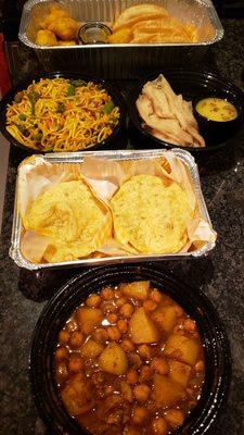 Aloo pies, veggie lo mein, roti, doubles and chickpea curry. All fresh, phenomenal and crave-worthy.