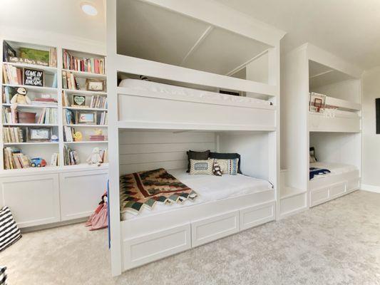 Built-in double bunk beds