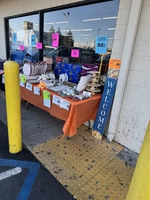 Sales going on walking in....