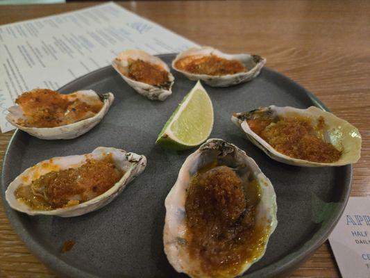 Baked oysters
