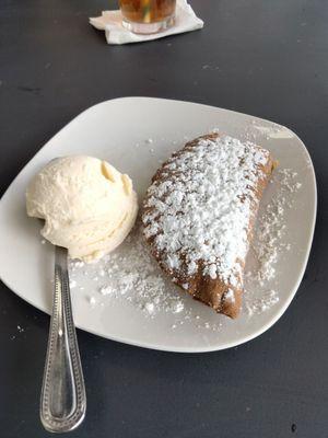 The fried strawberry pie was ok. A little small for the price. I thought the pie was a little overdone.