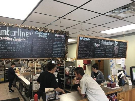 Great menu offering breakfast lunch & dinner as well as a large assortment of delicious grab & go items. Friendly & well staffed kitchen.