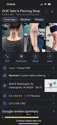 Doe tattz and piercing shop