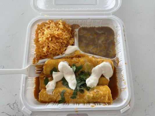 Chicken enchiladas