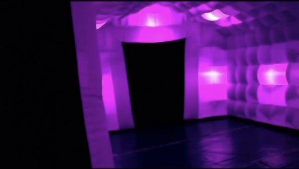 Inside of tent w/lighting