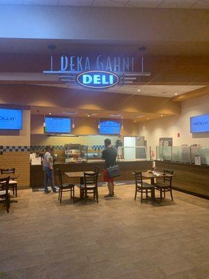 The Deka Gahni Deli has a small footprint at this Indian casino. Only a few tables, more grab and go.