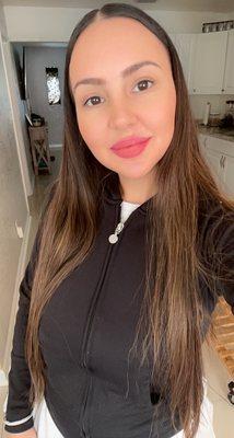 My hair before was just long and flat with no fullness or volume