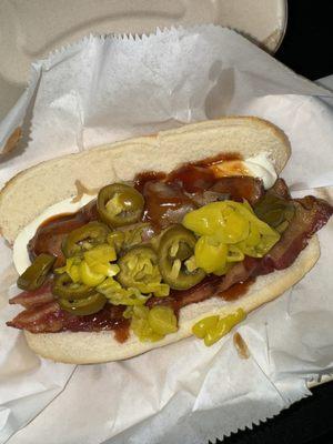 The X.O. + sides of jalapeños and Pepperoncinis (2 oz)