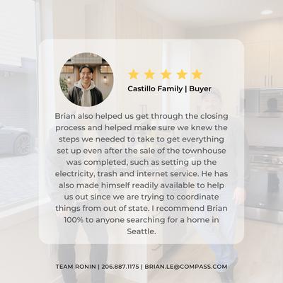Out of State Client testimonial - Castillo