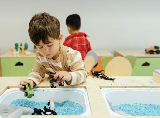 Sensory bin water play