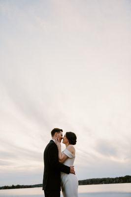 Sunset Wedding Photo Duluth MN