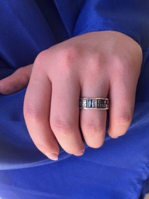 Sterling silver Class of 2025 Grad Ring Resized