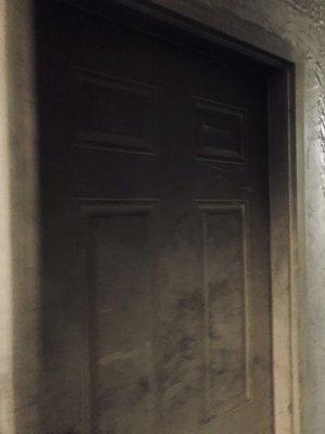Burnt door where fire was on my floor never fixed