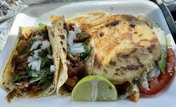 Barbacoa Taco, Pastor Taco, Pollo Gordita