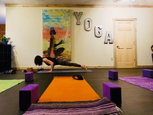 Chaturanga Dandasana in my old studio.