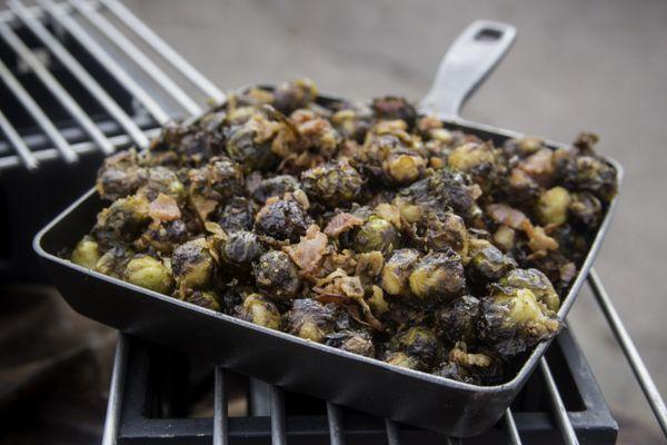 Brussel Sprouts with Applewood Bacon, Sherry and Fine Herbs