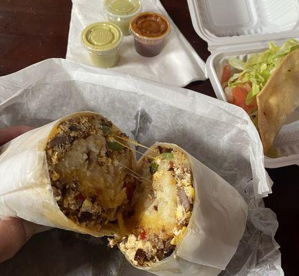 Machaca Breakfast Burrito